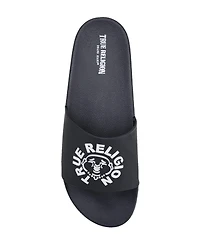 True Religion Men's Tyler Buddha Logo pool Slide