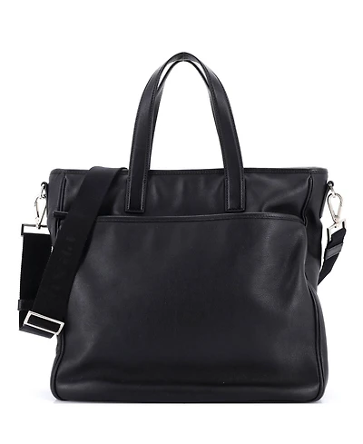 Pre-Owned Prada Medium Convertible Front Pocket Briefcase Tote Leather