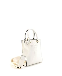 Pre-Owned Prada Small Lux Embossed Logo Tote Saffiano Leather