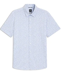 Boss By Hugo Men's Cotton-Blend Jersey Short-Sleeve Shirt