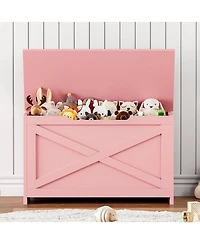 gaomon Wooden Storage Chest, Safety Hinge, Easy Assembly, Large Toy Bench, Entryway, Living Room