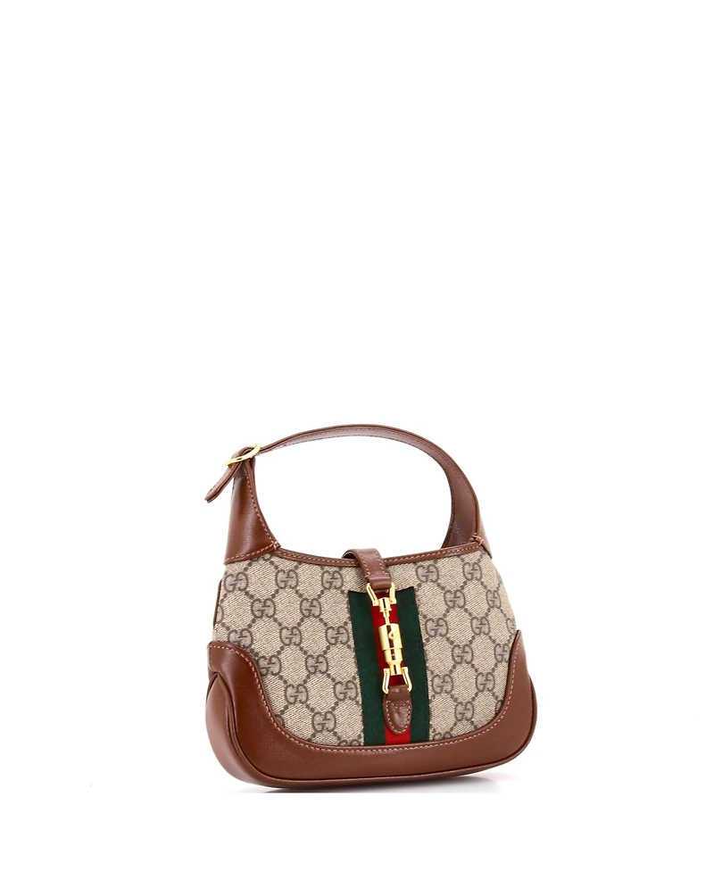 Pre-Owned Gucci Mini Jackie 1961 Hobo Gg Coated Canvas