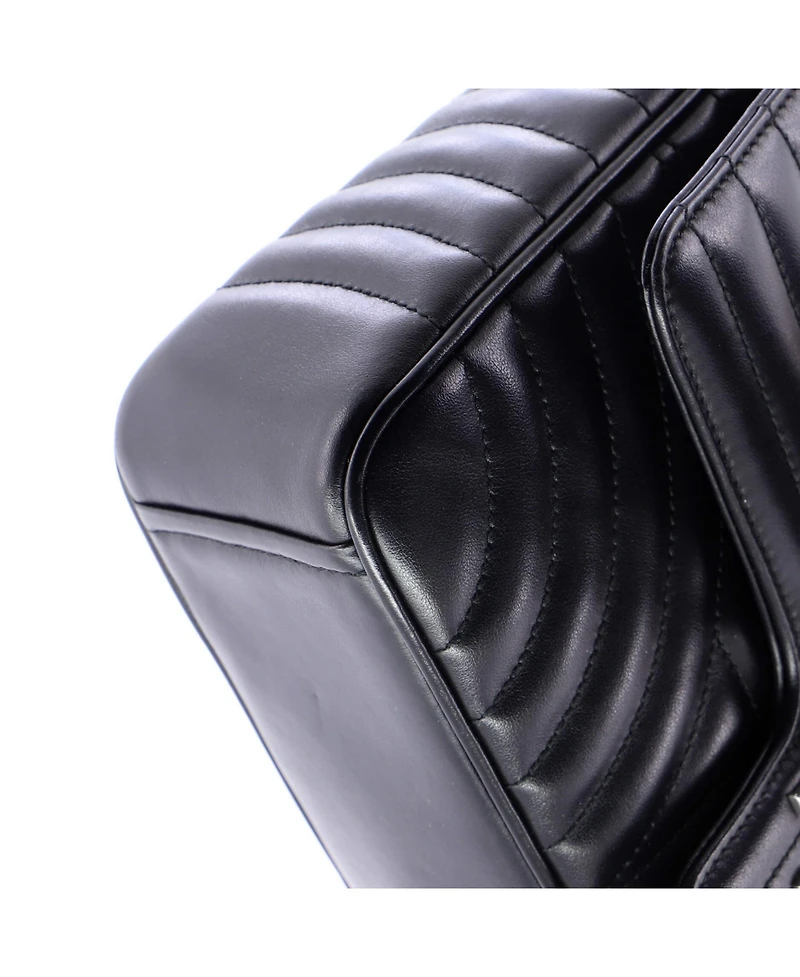 Pre-Owned Prada Chain Flap Shoulder Bag Diagramme Quilted Leather