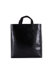 Pre-Owned Prada Medium Vertical Shopper Tote Diamond Embossed Spazzolato Leather