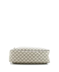 Pre-Owned Gucci Large Front Zip Camera Bag Gg Coated Canvas