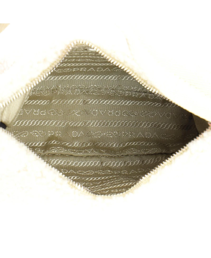 Pre-Owned Prada Mini Re-Edition 2000 Hobo Shearling