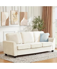 gaomon 83 Inch Modern 3 Seater Sofa, Deep Seat Couch with Washable Detatchable Covers, Comfy Chenille Couch, Oversized Cloud Sofa for Living Room