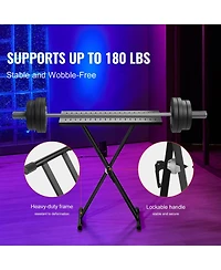 Mecale 32 x 20 Inch Portable Dj Table Stand with Adjustable Height and Foldable Frame