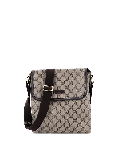 Pre-Owned Gucci Small Flap Messenger Gg Coated Canvas