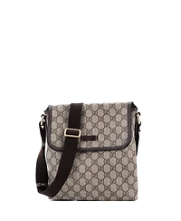 Pre-Owned Gucci Small Flap Messenger Gg Coated Canvas
