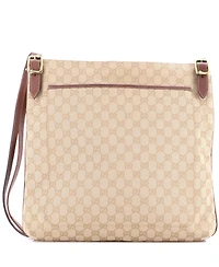 Pre-Owned Gucci Large Vintage Belted Flat Messenger Gg Canvas