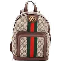 Pre-Owned Gucci Medium Ophidia Backpack Gg Coated Canvas