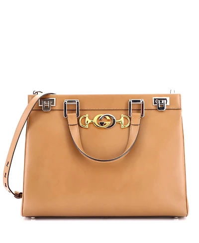 Pre-Owned Gucci Medium Zumi Top Handle Bag Leather