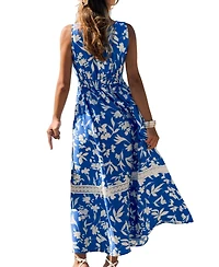 Cupshe Women's V-Neck Pull-On Unlined Beach Dress