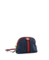 Pre-Owned Gucci Small Ophidia Dome Shoulder Bag Suede