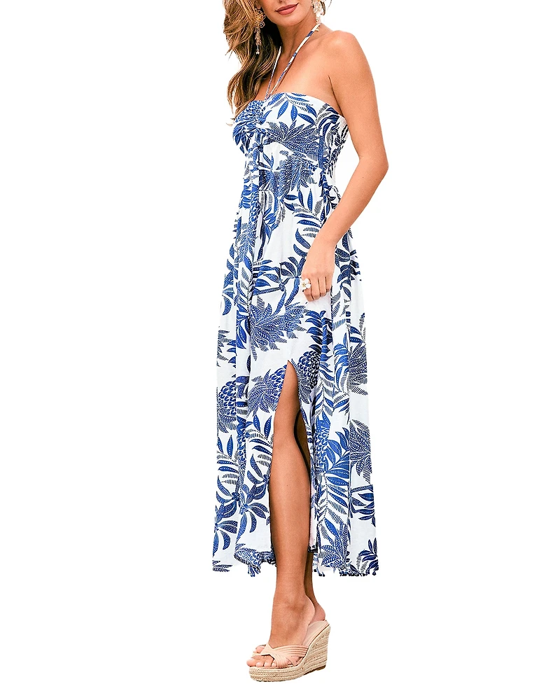 Cupshe Women's La Jolla Cove Tropical Midi Beach Dress