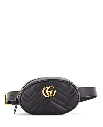 Pre-Owned Gucci Gg Marmont Belt Bag Matelasse Leather