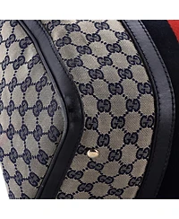 Pre-Owned Gucci Medium Vintage Web Boston Bag Gg Canvas