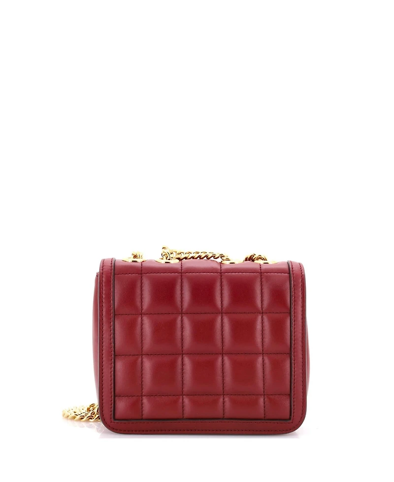 Pre-Owned Gucci Mini Deco Chain Flap Bag Mixed Matelasse Leather