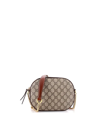 Pre-Owned Gucci Mini Chain Crossbody Bag Gg Coated Canvas and Leather