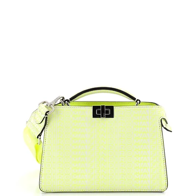 Pre-Owned Fendi x Marc Jacobs Peekaboo ISeeU XCross Bag Printed Logo Embossed Leather