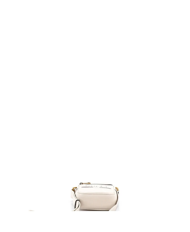 Pre-Owned Gucci Mini Logo Zip Messenger Bag Printed Leather