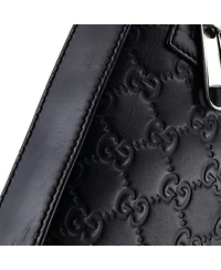 Pre-Owned Gucci Signature Zip Messenger Bag Guccissima Leather