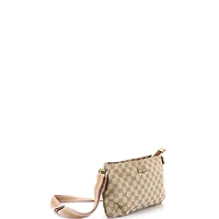Pre-Owned Gucci Small Web Strap Messenger Bag Gg Canvas