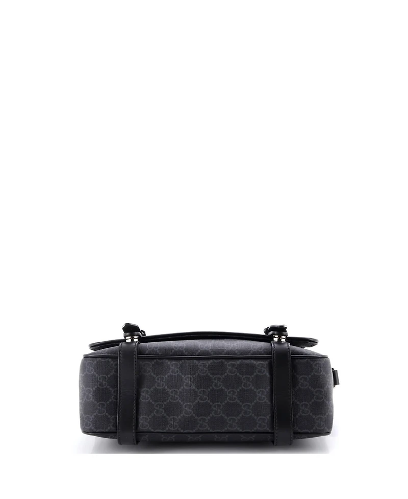 Pre-Owned Gucci Medium Interlocking G Patch Messenger Bag Gg Coated Canvas with Leather