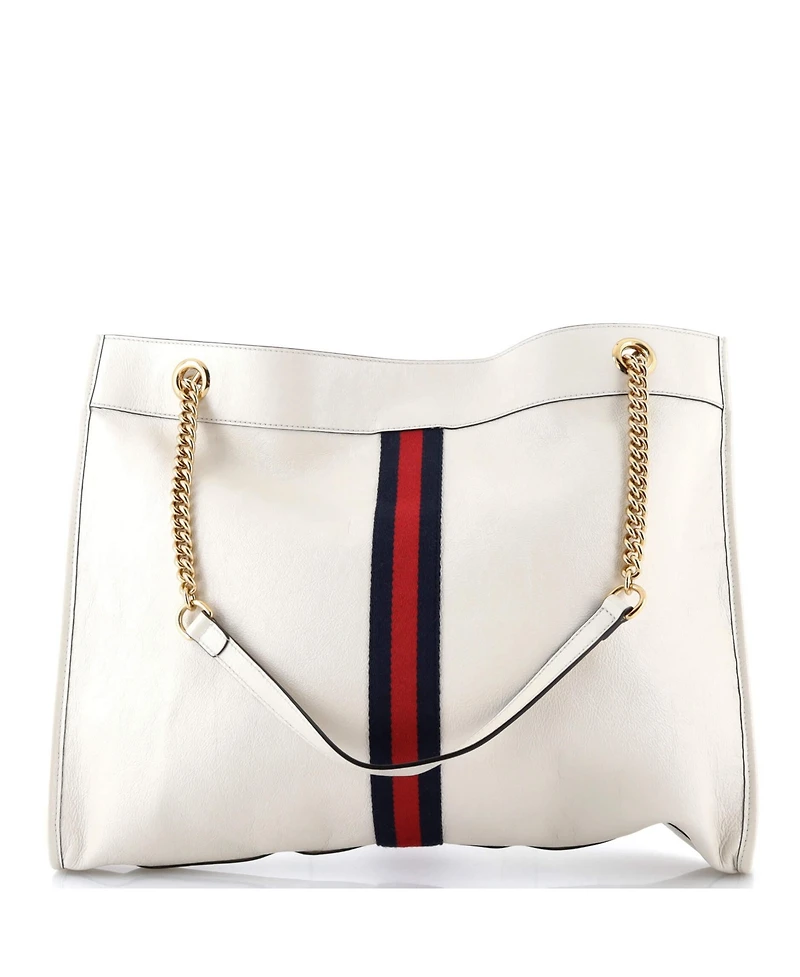 Pre-Owned Gucci Large Rajah Chain Tote Leather