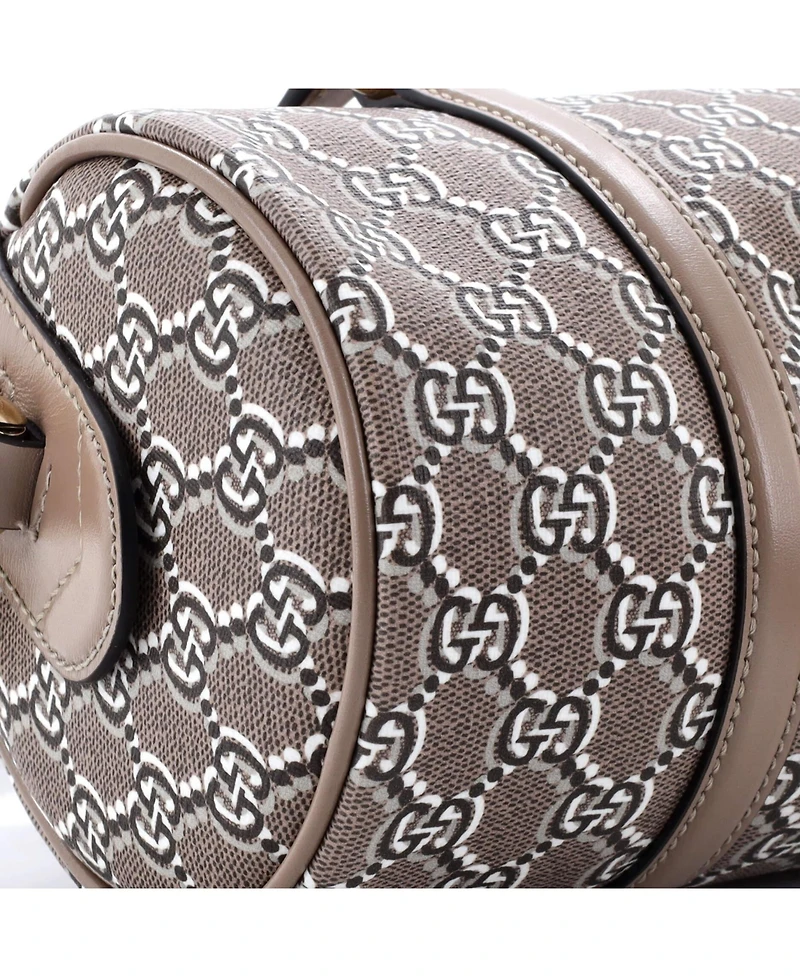 Pre-Owned Gucci Small Convertible Duffle Bag Gg Shadow Coated Canvas