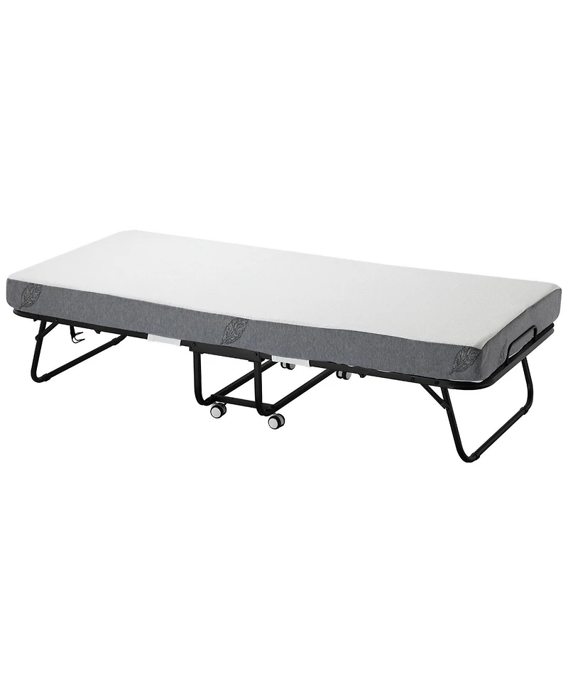 Gouun 31 in Foldable Rollaway Bed with 5 in Mattress for Guests