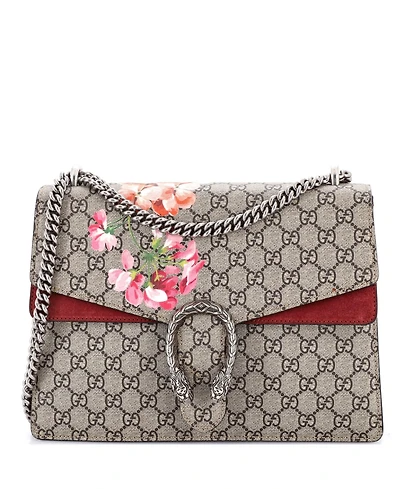 Pre-Owned Gucci Medium Dionysus Bag Blooms Print Gg Coated Canvas