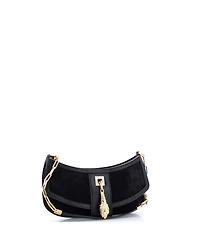 Pre-Owned Gucci Small Tiger Head Chain Clutch Suede with Leather