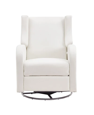 Gouun Electronic Power Swivel Glider Recliner with Usb Port, 250 lbs Capacity, Off Polyester