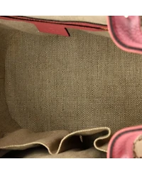 Pre-Owned Gucci Medium Classic Bucket Bag Gg Canvas with Leather