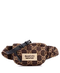 Pre-Owned Gucci Ripstop Belt Bag Gg Nylon and Leather