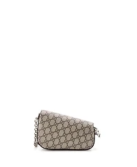 Pre-Owned Gucci Mini Horsebit 1955 Asymmetric Shoulder Bag Gg Coated Canvas