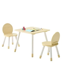 Gouun Kids Table and 2 Chairs Set with Graffiti Desktop for Art Reading and Play