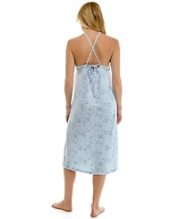 Roudelain Women's Sleeveless Square Neck Midi Sleep Chemise