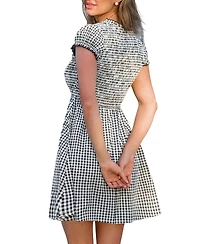 Cupshe Women's Beloved Gingham Mini Beach Dress