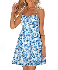 Cupshe Women's Perla Floral Mini Beach Dress