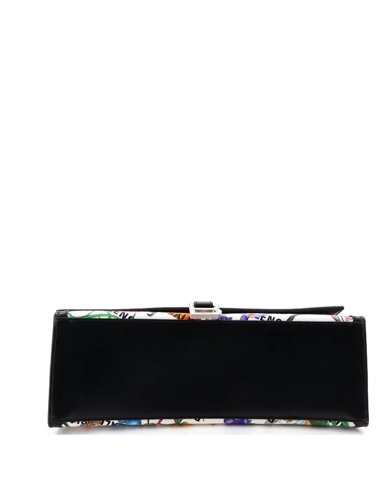 Pre-Owned Gucci Medium x Balenciaga The Hacker Project Hourglass Top Handle Bag Flora Canvas
