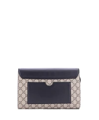 Pre-Owned Gucci Large Padlock Clutch Gg Canvas and Leather