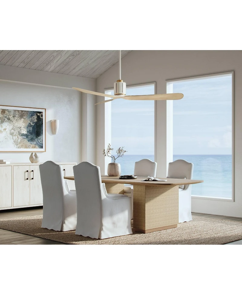 Casa Vieja Avo Matte White Indoor Ceiling Fan with Remote