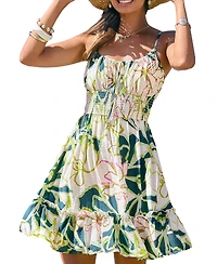 Cupshe Women's Love Ya Tropical Mini Beach Dress