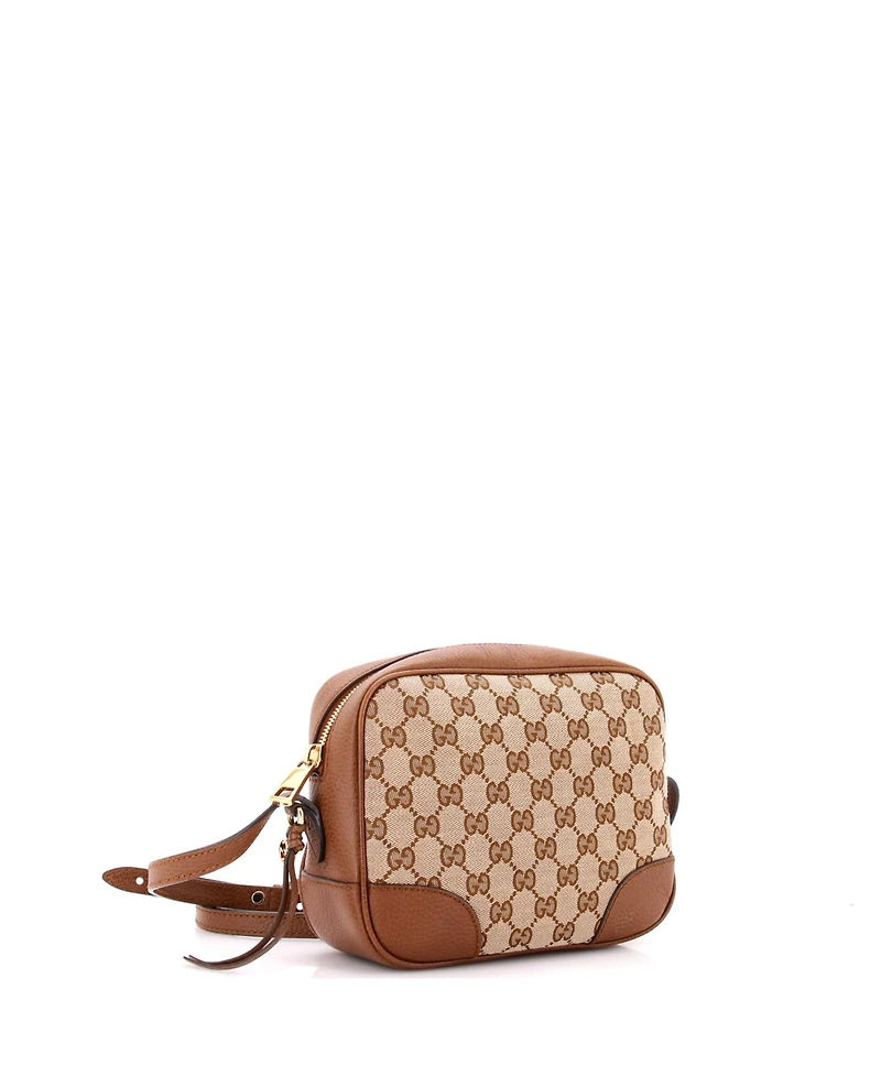 Pre-Owned Gucci Mini Bree Disco Crossbody Bag Gg Canvas with Leather