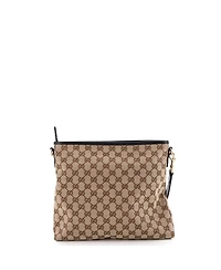 Pre-Owned Gucci Small Front Pocket Web Messenger Gg Canvas