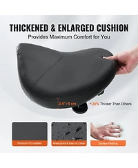 Gouun Adjustable Saddle Stool with Wheels 400 lb Capacity Swivel Pu Leather Salon Chair