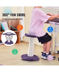 Gouun Kids Wobble Chair with Cushion Active Flexible Seating Stool for Ages 7 to 14